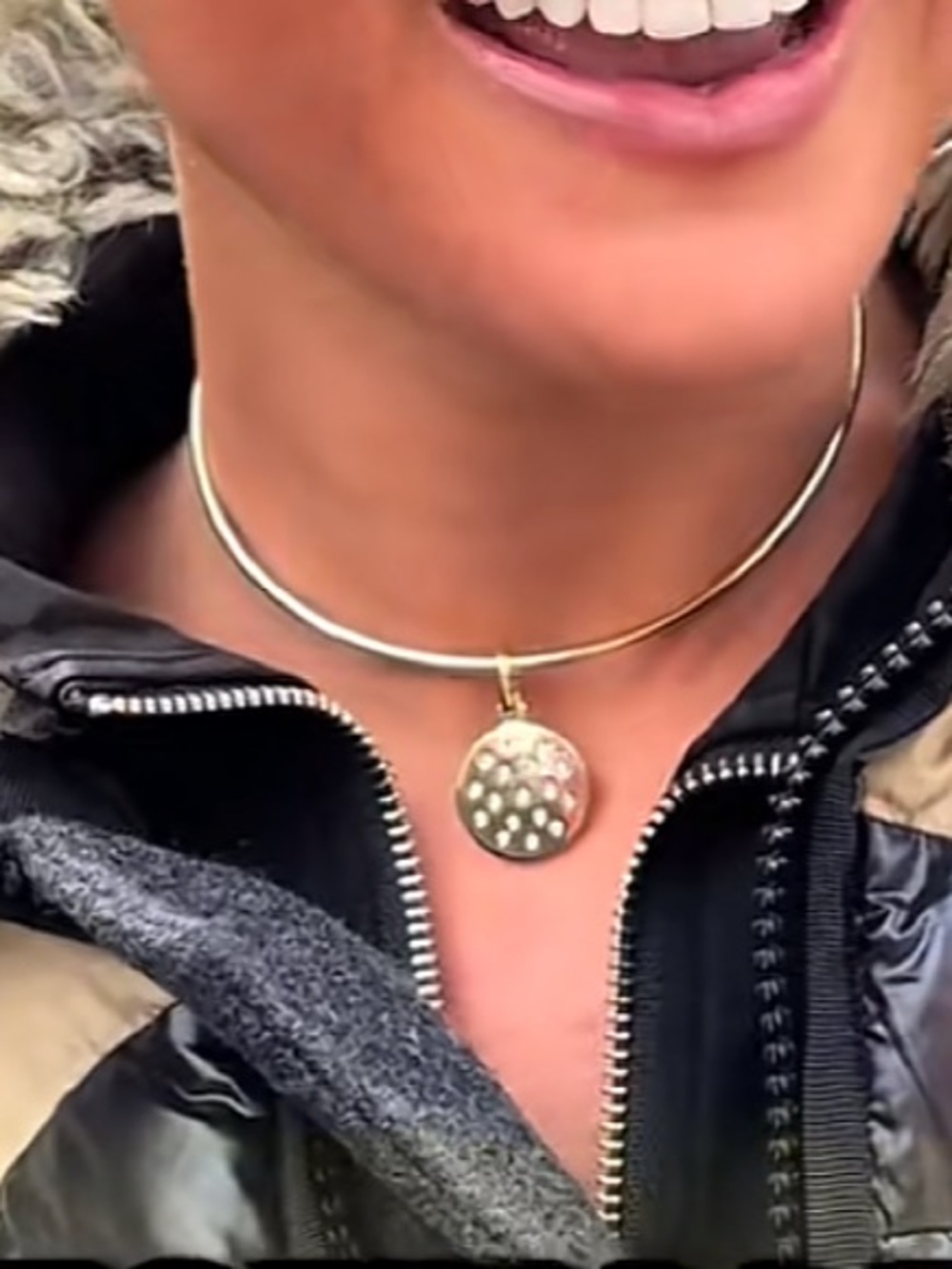 Jennifer Miller Jewelry Thin Choker w/ disc charm